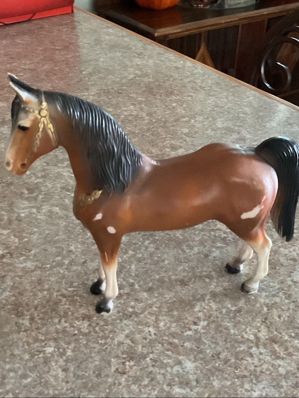 Brown and Black Toy Horse Figure for Kids - Decorative Play Figure